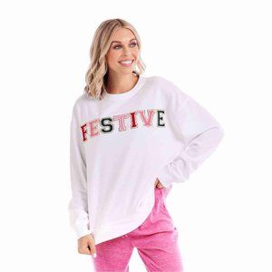 NWT Festive Holiday Patch Sweatshirt by mud Pie